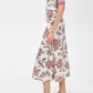 Sea - Cassandra Print Ruched Short Sleeve Dress