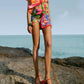 Farm Rio - Mixed Scarves Floral Elegance Mini Skirt