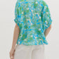 Entro - Floral Caftan Contrasted Top