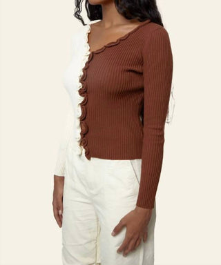 Find Me Now - Charlie Ruffle Knit Top