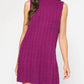 Entro - Mock Neck Cable Knit Sweater Dress