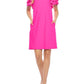 Aryeh - Pleated Cap Sleeve Squareneck Mini Dress