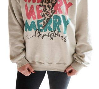 Gildan - Merry Merry Merry Christmas Sweatshirt