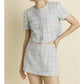 Aureum - Edina Tweed Cropped Jacket And Skort Set