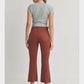 Jbd. - High Rise Crop Flare With Distressed Hem