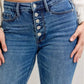 Judy Blue - Mid Rise Slim Straight Rigid Magic Button-fly Jeans