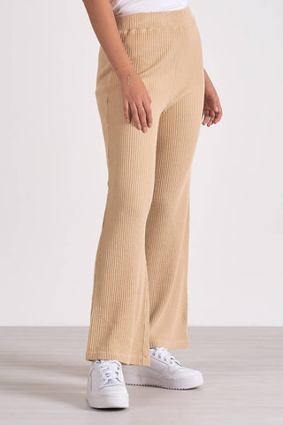 Elan - Drawstring Waffle Flare Pant