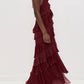 Alice + Olivia - Liana V Neck Ruffle Maxi Dress