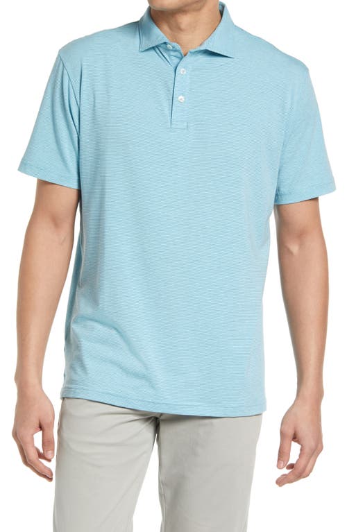 Peter Millar Men's Crest Isle Stripe Short Sleeve Polo - Island Blue