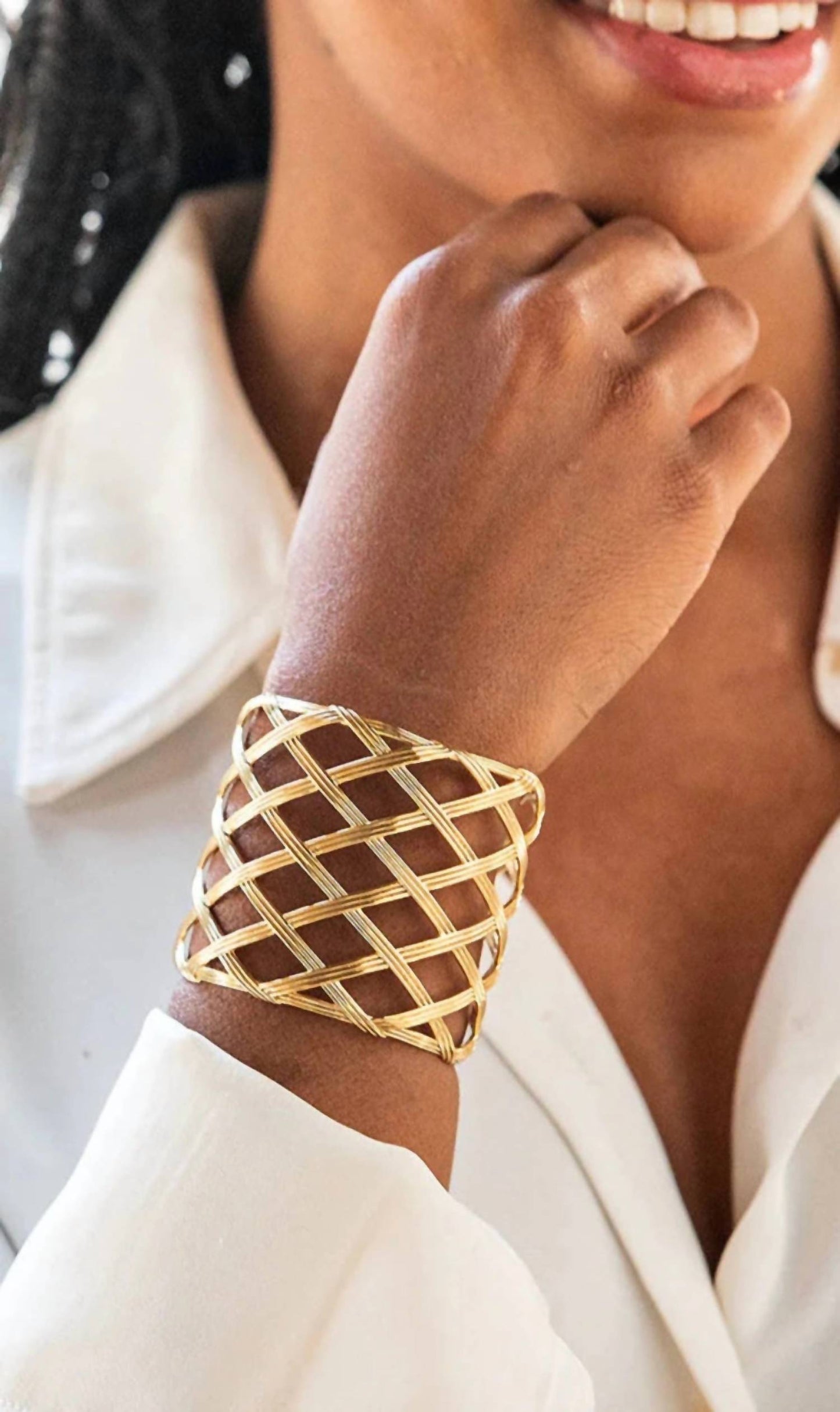 Capucine De Wulf - Women's Monique Lattice Grande Cuff Bracelet