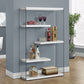 5-Tier Glossy White Bookshelf for Office and Home