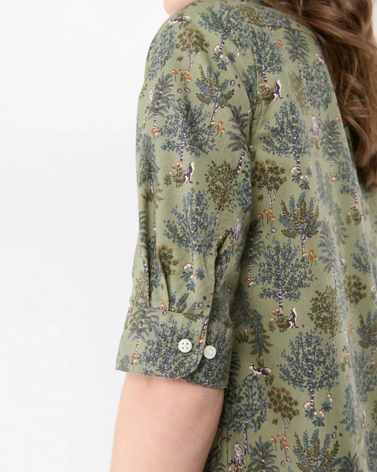 Ann Mashburn - Elbow-Sleeve Frill Dress