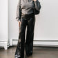 Elan - FAUX LEATHER TROUSER