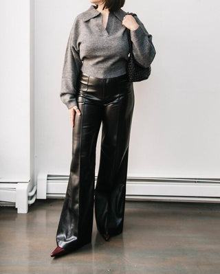 Elan - FAUX LEATHER TROUSER