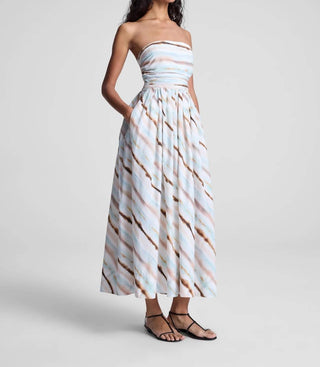 A.L.C. - Women's Tara Striped Strapless Midi Dress
