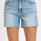 Risen - Crissy Side Slit Denim Shorts