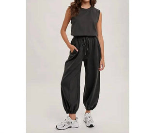 Style Usa - Sleeveless Knit Jumpsuit