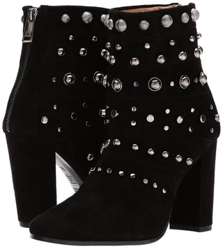 Badgley Mischka - Women's Kurt Studs Embellished Suede Leather Ankle Booties