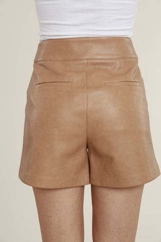 Dolce Cabo - High Waisted Faux Leather Shorts