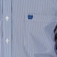 Cinch - Men's Royal Stripe Long Sleeve Button Down Shirt
