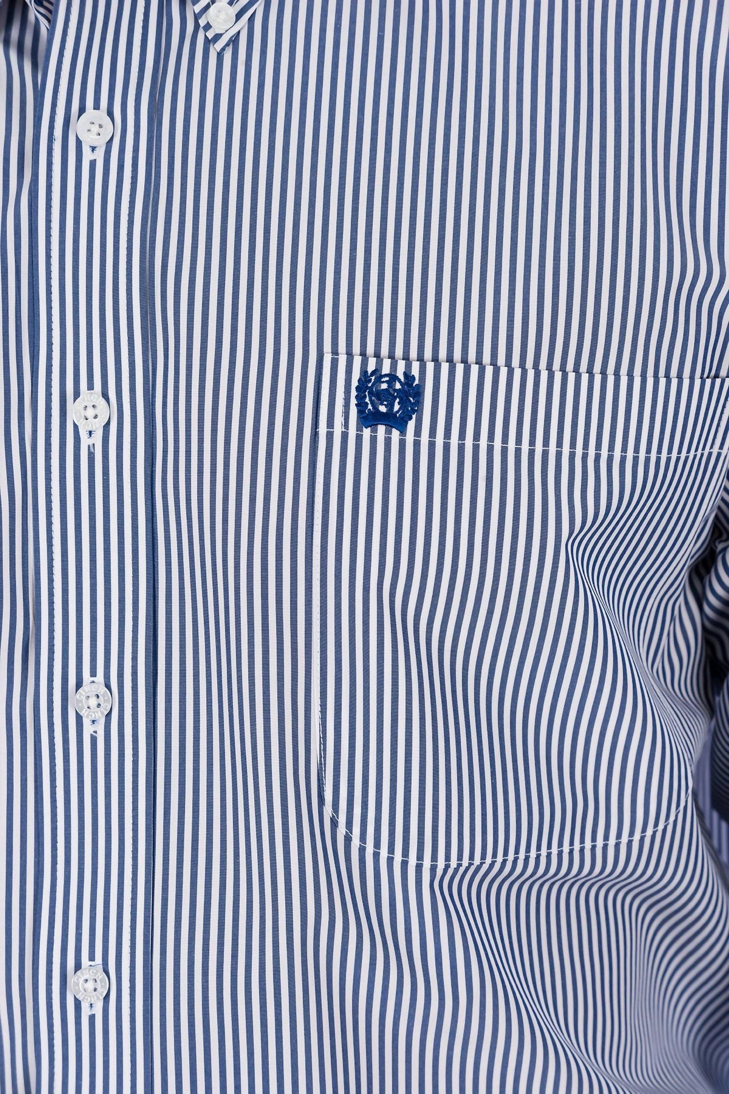 Cinch - Men's Royal Stripe Long Sleeve Button Down Shirt