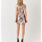 Amylynn - Portia A-Line Sleeveless Faux Leather Mini Dress