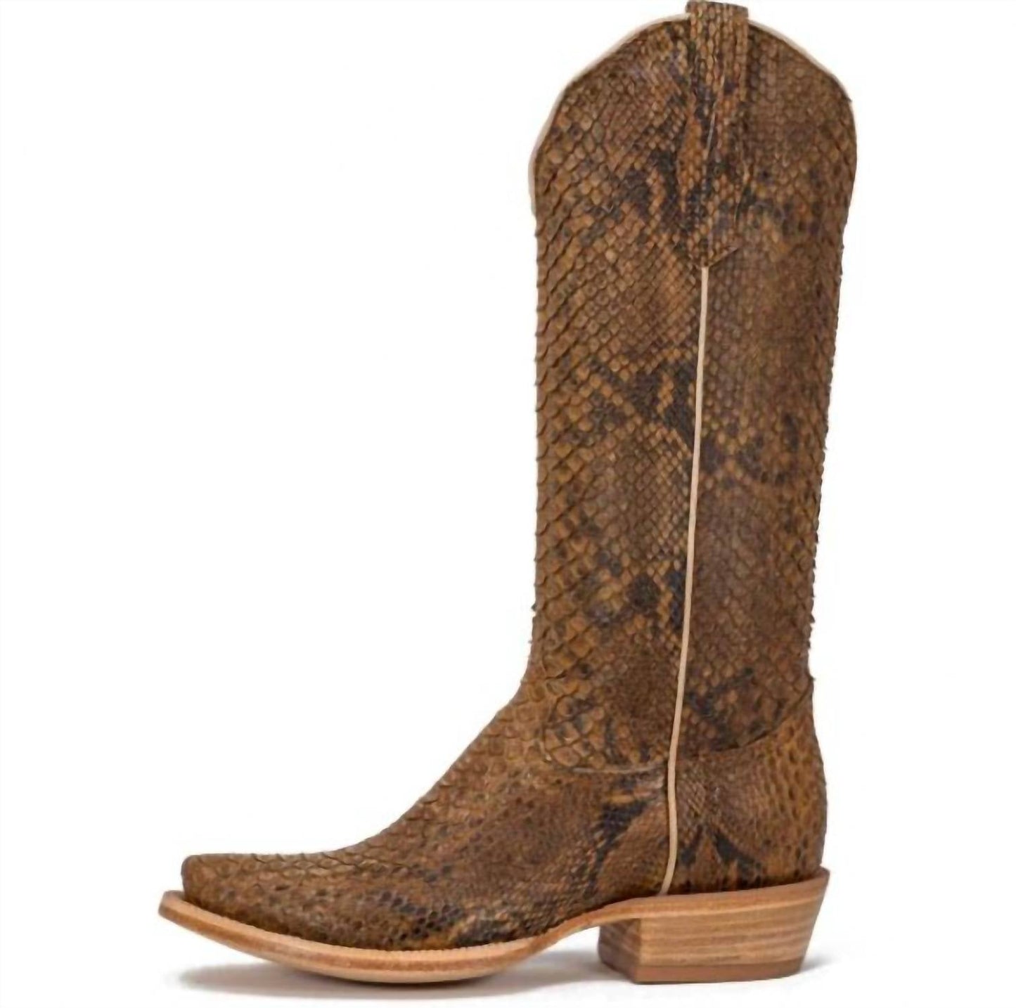 R Watson Boots - Women's R. Watson Authentic Matte Back Cut Python Narrow Square Toe Boot