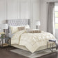 7 Piece Tufted Comforter Set Ivory Full