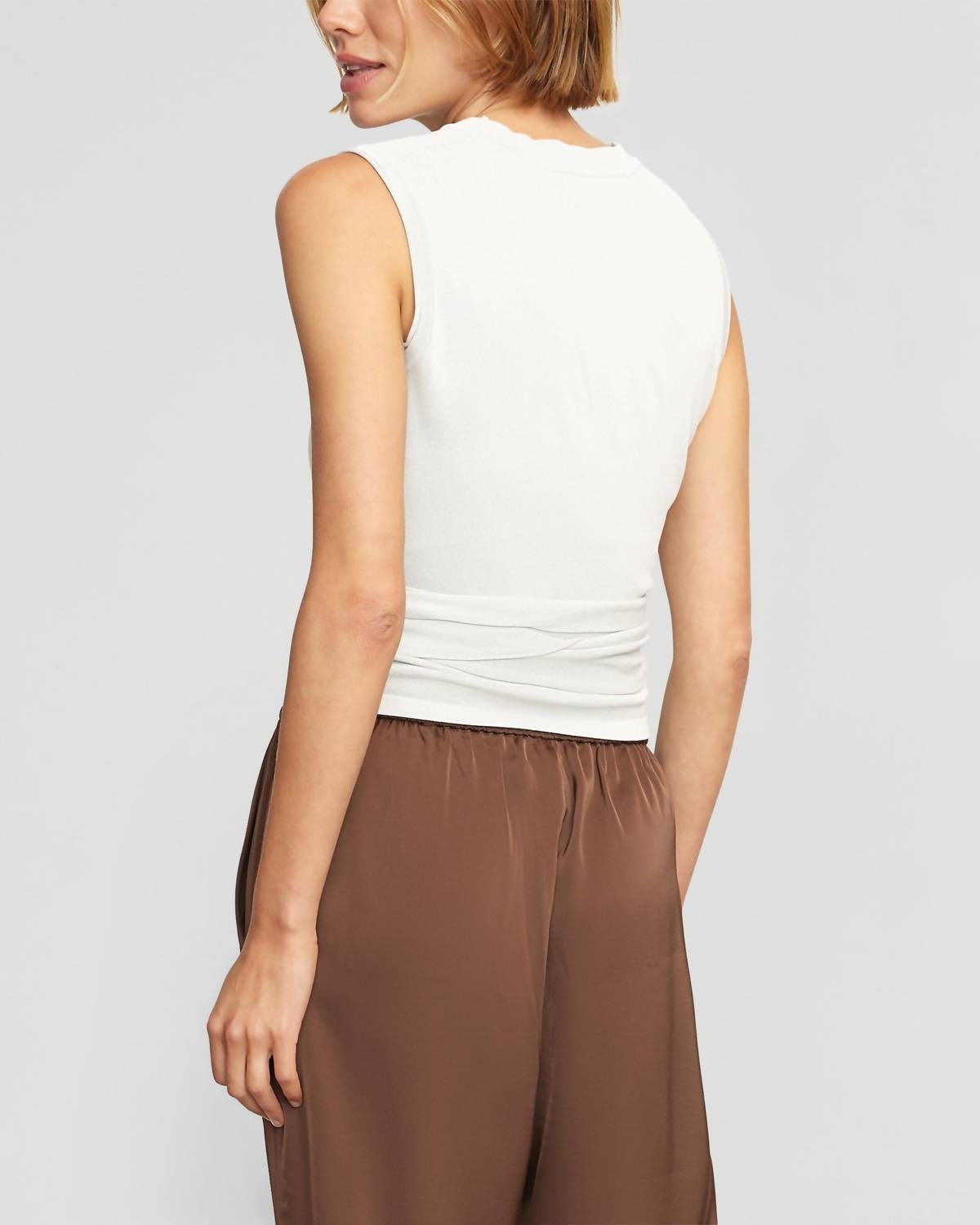 Modern Citizen - Rumi Cropped Sleeveless Wrap Top