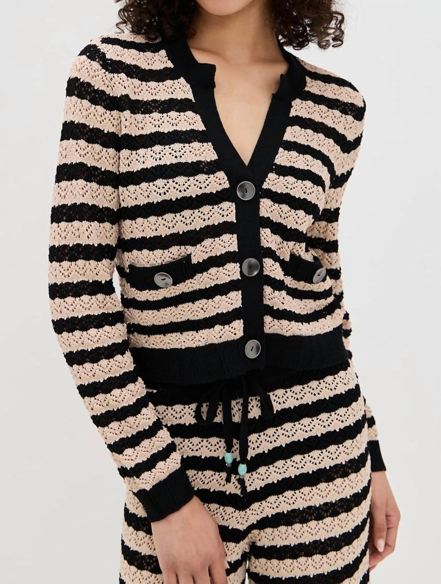 L'Agence - Orla Pointelle Knit Cardigan