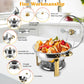4pcs Round Chafing Dish Buffet Set 4.76qt Stainless Steel