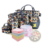 5-piece Floral Water-resistant Baby Diaper Bag Travel Set