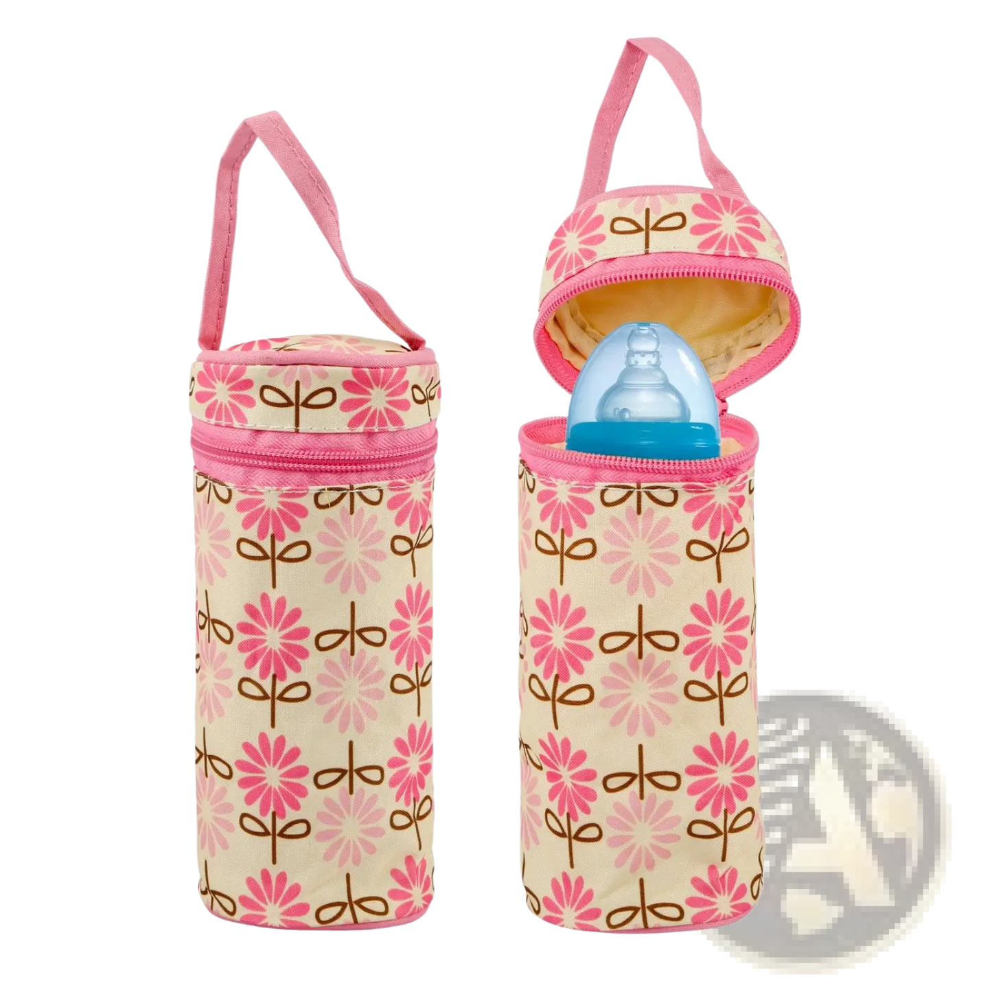 5-piece Floral Water-resistant Baby Diaper Bag Travel Set