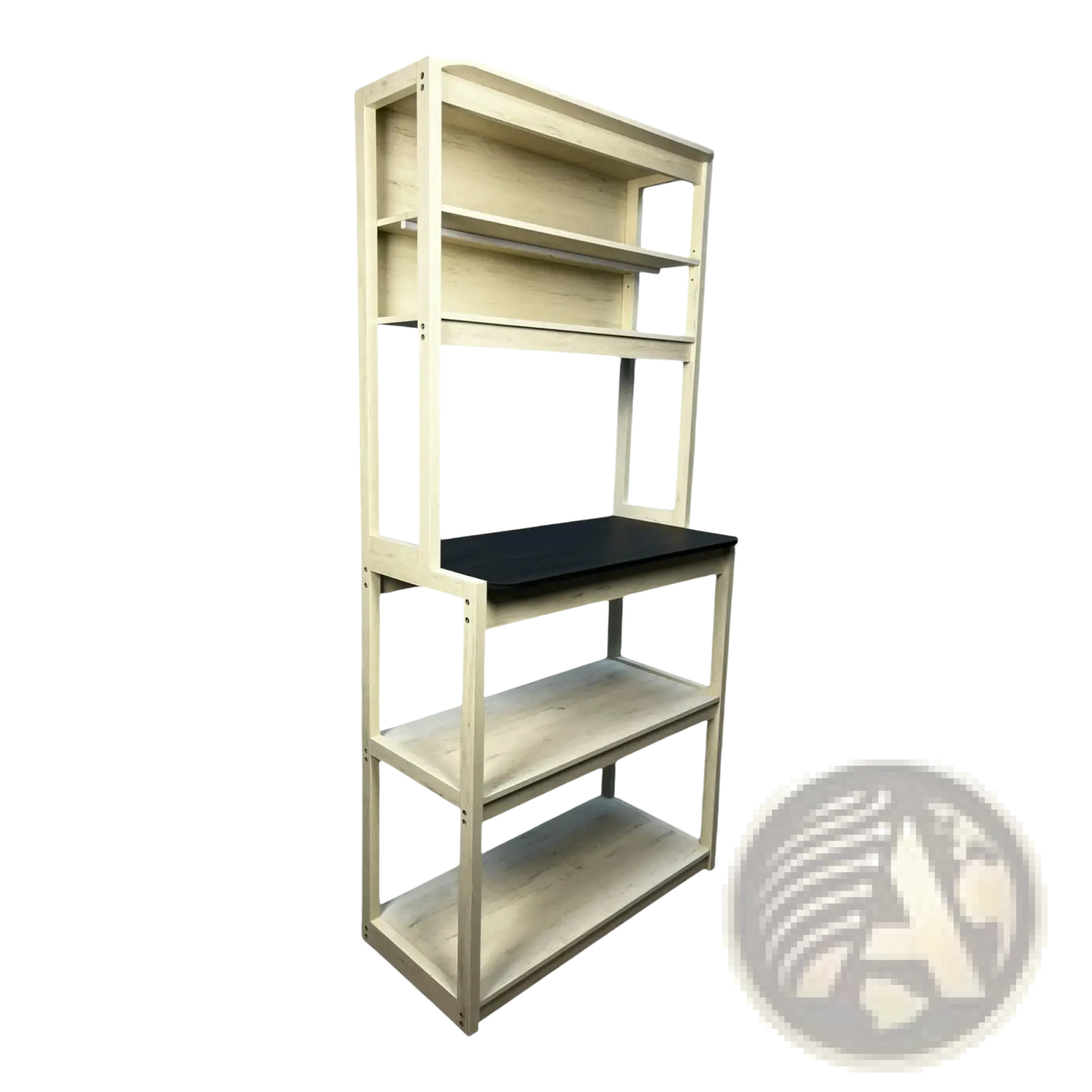 5-tier Kitchen Baker's Rack Microwave Stand in White and Black