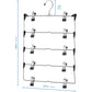 5-Tier Skirt Hangers with Clips - 3 Pack