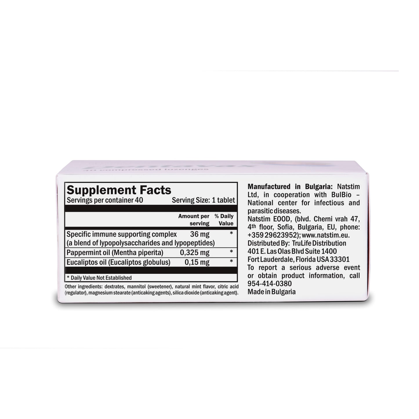 Muno-Vax Dentavax - Supports the Immune Function of Oral Mucosa, 40 Compressed Lozenges