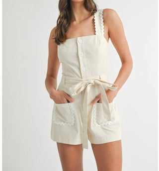 Mable - Women's Ric Rac Trim Romper