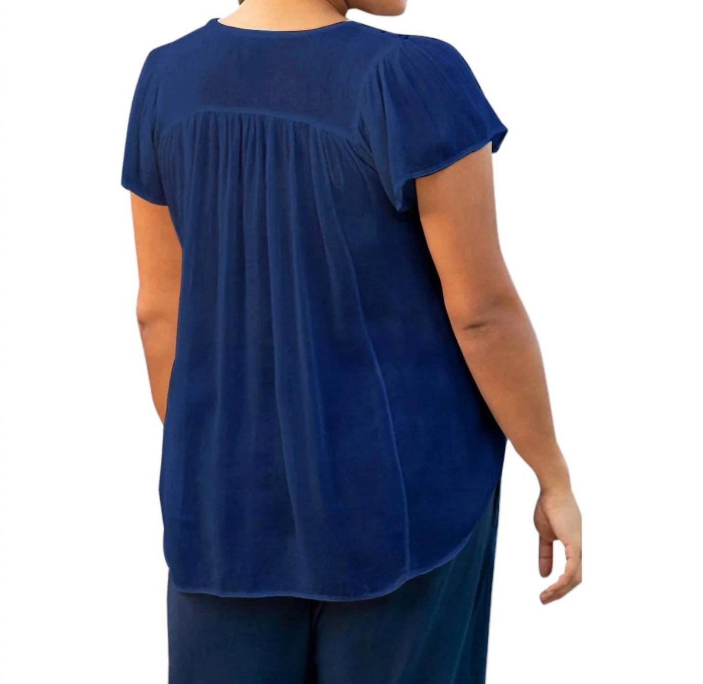 On The Plus Side - Karla Embroidered Blouse - PLUS