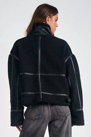 Elan - Dutton Faux Shearling Bomber Jacket