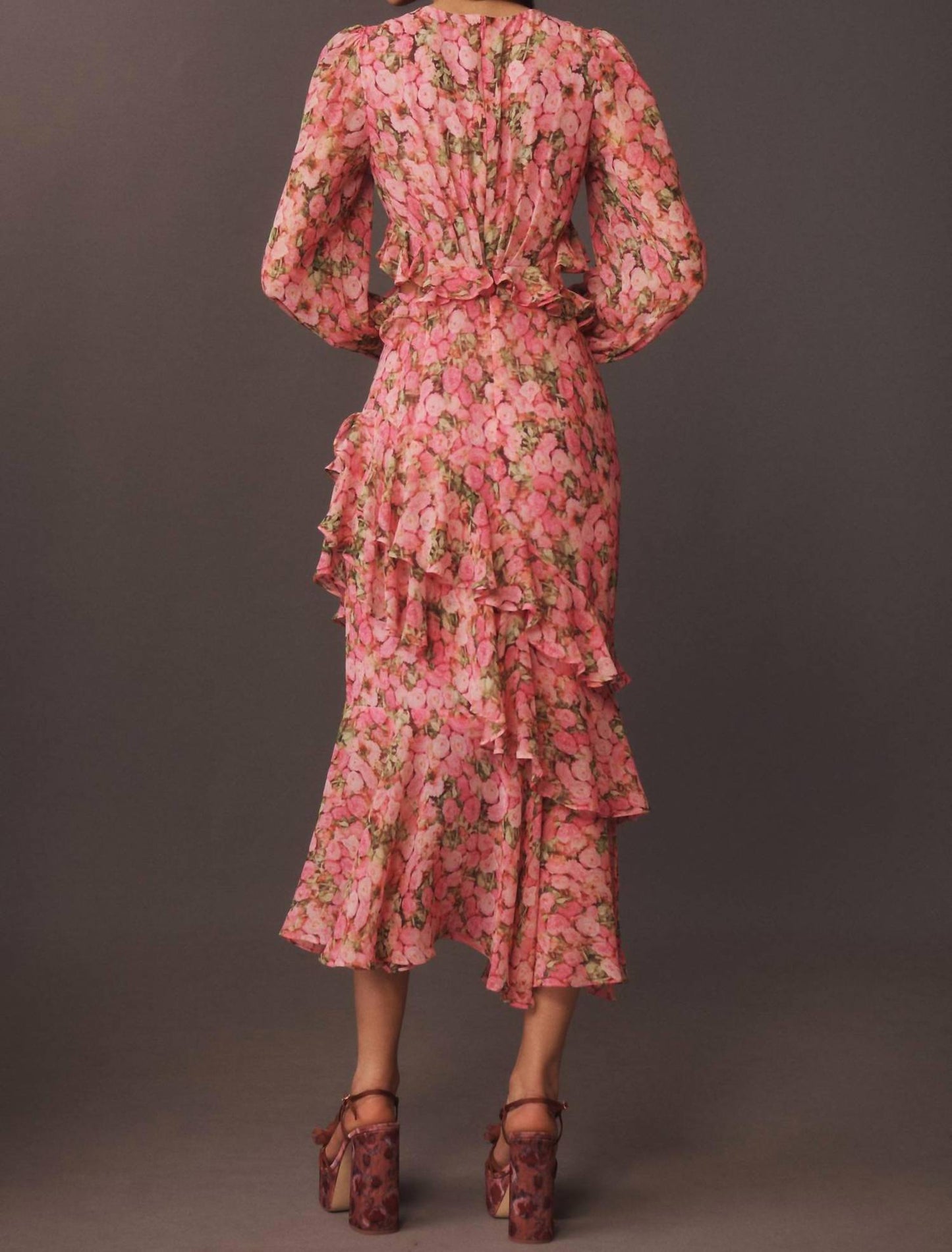 2.7 August Apparel - Floral Ruffled Maxi Dress