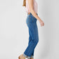 Judy Blue - High Waist Front Seam Detail & Cuffed Straight Jeans