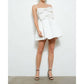 Ina - Pearl-embellished Double Bow Detail Mini Dress