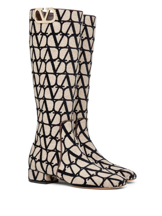 Valentino Garavani - Women's V Logo Toile Iconographe Boots
