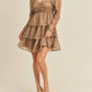 &Merci - Madeline Shirred Ruffle Tier Layer Mini Dress