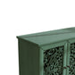 60' Antique Buffet Cabinet with Floral Carvings