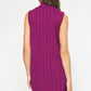 Entro - Mock Neck Cable Knit Sweater Dress