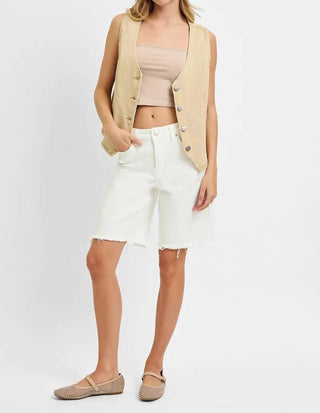 Risen - Full Size V Neck Button Down Vest Plus Size