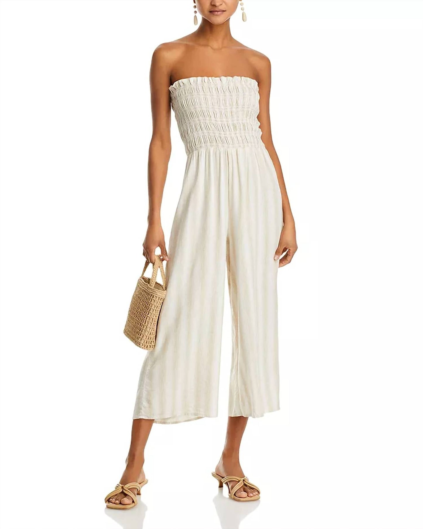 Bella Dahl - Smocked Strapless Jumpsuit