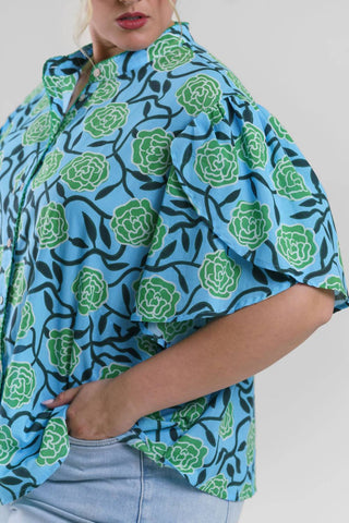 De Loreta - Daniela Button Down Blouse - Plus