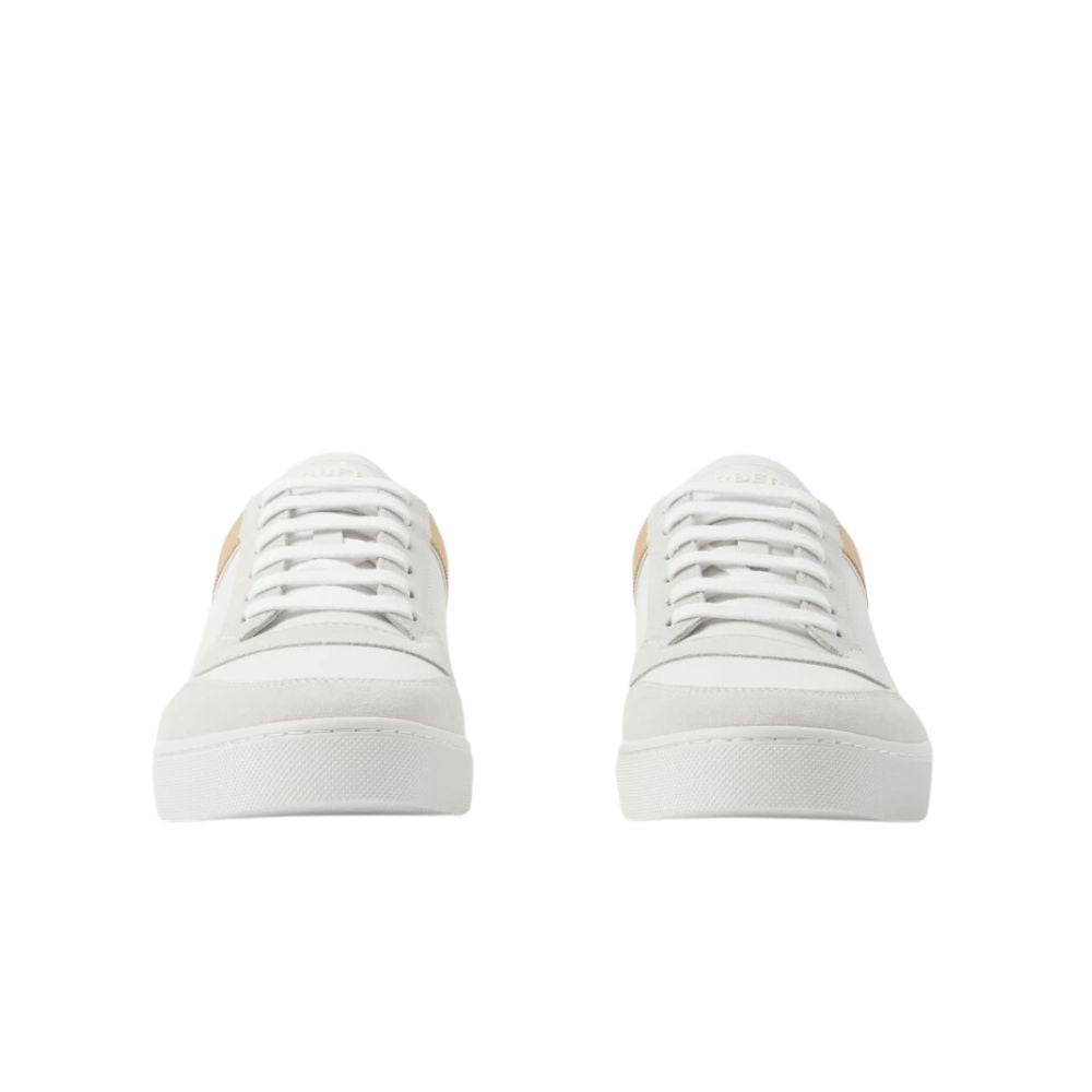 Burberry Men's Reeth Check Trim Low Top Sneaker White Size 42